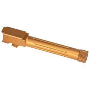 Lone Wolf Distributors AlphaWolf Barrel, 9mm, 4.6 in Threaded Barrel, 1/2X28 Thread Pitch, For 3rd and 4th Generation Glock 19, PVD Finish, Copper AW-19TH-Copper - Lone Wolf