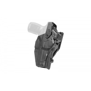 Rapid Force Rapid Force, Duty Holster Level 3, Belt Slide Holster, Mid Ride, For Glock 19/45(Gen 1-5)/19X/19 MOS/23(Gen 1-4)/44/45 MOS/17/47(Gen 1-5)/17MOS/22(Gen 1-4)/47MOS, Right Hand, Black RD-M-0057-BK-RH-L0-C