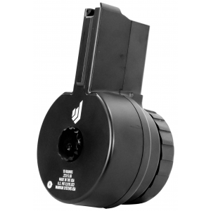 Aim Sports W15AB10 Warrior Systems AR-15 5.56x45mm NATO 10rd Black Cerakote Drum