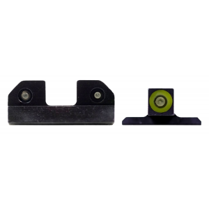 XS Sights SWR032S6G R3D Night Sights 3-Dot Set Tritium Green with Green Outline Front, Green Rear Black Frame for S&W M&P, M&P Compact, M&P M2.0 9/40/45