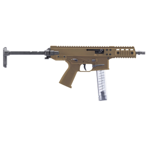 B&T GHM9, Semi-auto Rifle, SBR, 9MM, 6 in Barrel, Anodized Finish, Coyote Tan, Telescoping Stock, 1 Mag, 30 Rounds BT-450002-2-SBR-CT-TS