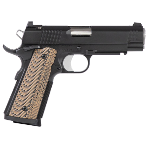 Dan Wesson 01808 Specialist Commander 45 ACP 8+1 4.25 in Stainless Steel Barrel, Black Duty Serrated Stainless Steel Slide & Frame w/Picatinny Rail, Black/Brown G10 Grip, Pistol