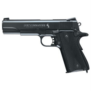 RWS/Umarex Colt Commander, 177 BB, 4.5 in Barrel, Black Finish, Polymer Frame, BLOWBACK Action, Drop-Free Mag, 19Rd, 325 Feet Per Second 2254028
