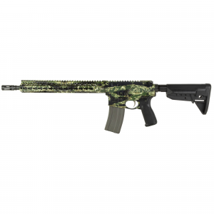 Bravo Company Recce 14 KMR-A Carbine, Semi-auto Rifle, 223 Remington/556NATO, 14.5 in Barrel (16 in OAL with Pinned Brake), Mid-length Gas System, Camo Finish, Jungle Tiger Stripe, SOPMOD Stock, BCM M