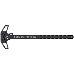 Radian Weapons R0012 Raptor SD Ambi Charging Handle\t Black\t Gas Ported Shaft\t Fits Mil-Spec AR-10/SR-25 Platform