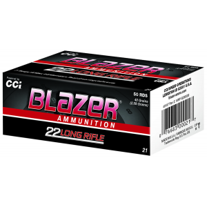 CCI 0021 Blazer High Velocity 22 Lr 40 Gr Lead Round Nose 50 Per Box/ 100 Cs