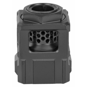 Chaos Gear Supply Qube Compensator QUBECOMPBLKBLK, Black/Black Finish, 1/2X28 Thread Pitch QUBECOMPBLKBLK - Chaos Gear Supply