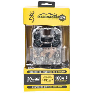 Browning Trail Cameras 5HDMXP Strike Force Max HD Plus Camo 20MP Resolution SD Card Slot/Up to 512GB Memory