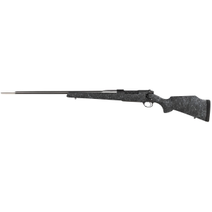 Weatherby MAM01N300WL8B Mark V Accumark Full Size 300 Wthby Mag 3+1 26 in Spun Stainless w/Graphite Black Cerakote Fluted Threaded Barrel, Steel Receiver, Monte Carlo Gray Webbed Black Fiberglass Stock, Right Hand, Rifle