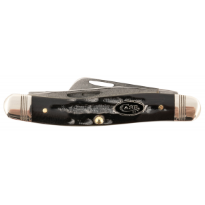 Case 65091 Stockman Medium 1.70 in/1.77 in/2.57 in Folding Clip/Sheepsfoot/Spey Plain Stonewashed Satin S35VN SS Blade/ Rough Black Jigged Buffalo Horn Handle