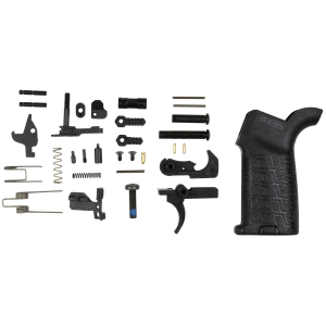 CMMG Zeroed Lower Parts Kit 38CA62B, MK3, Lower Receiver Parts Kit with Ambi Safety Selector, Fits AR10, Black 38CA62B