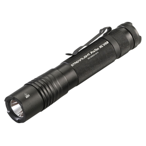 Streamlight Pro Tac HL USB, Rechargeable Light, C4 LED, 850 Lumens, TEN-TAP Programming, 1x 18650/2x CR123/1x 74175 Battery, Includes USB Charging Cord, Nylon Holster, Black 88052