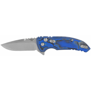 Hogue X1-Microflip 24153-EXLRSR, Folding Knife, 2.75 in, G-Mascus Blue Scales, Drop Point Blade 24153-EXLRSR