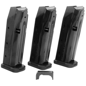 Shield Arms S15COMBOG33M1C S15 Magazine Gen 3 Combo 15rd (3 Mags) For Glock 43X/48\t Black Nitride Steel\t with Aluminum Mag Release