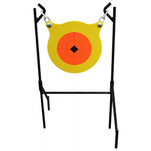 Birchwood Casey 47330 World of Targets Boomslang Pistol/Rifle Orange/Yellow AR500 Steel Gong Standing Includes Gong/Metal Stand