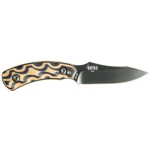 Southern Grind SG0508010601 Jackal Pup 2.80 in Fixed Drop Point Plain Black PVD 8670 Steel Blade 2.95 in Black/Tan G10 3D Milled Handle Includes Sheath