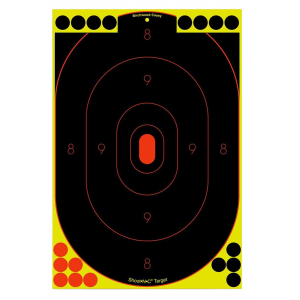 Birchwood Casey 34603 Shoot-N-C Reactive Target Self-Adhesive Paper Black/Red Silhouette Includes Pasters 100 Per Pkg