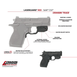 Crimson Trace 013000172 LG-Laserguard CSX Red Black Smith & Wesson