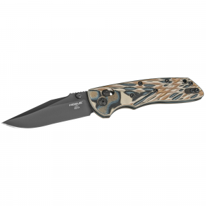 Hogue Deka 24277, Folding Knife, CPM-20CV, Plain Edge, Clip Point Blade, 3.25 in, Black Cerakote Blade