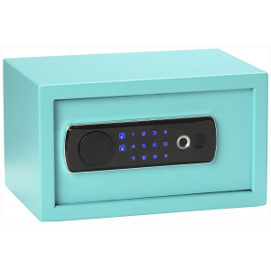 Bulldog BD5012 Duo Digital Keypad/Biometric/Key Entry Teal Powder Coated Steel Holds 1 Handgun LED Keypad