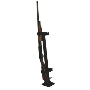 Rugged Gear 10083 Floor Mount Gun Rack Permanent 2 Rifle/Shotgun Black Metal