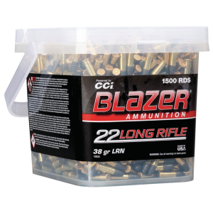  10025 Blazer Rimfire 22 LR 38 Gr Lead Round Nose/ 1500 Per Box Ammo