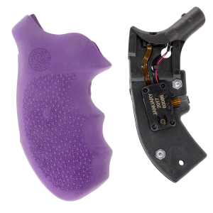 Hogue 60086 OverMolded Red Laser Enhanced Monogrip Purple Smith & Wesson J-Frame Round Butt (Standard Full Size) - Hogue