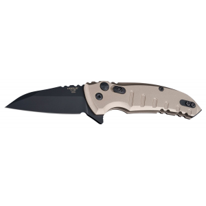 Hogue 24167 X1 MicroFlip 2.75 in Folding Wharncliffe Plain Black Cerakote 154CM SS Blade/Matte Flat Dark Earth Anodized Aluminum Handle Includes Pocket Clip