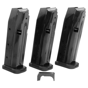 Shield Arms S15COMBO3M1C S15 Magazine Combo (3 Mags) 15rd Glock 43X/48 with Magazine Release, Black Steel