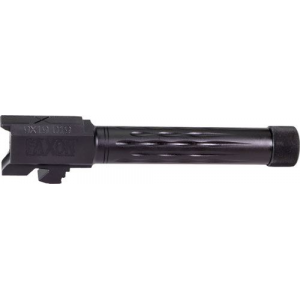 Faxon Glock 19 Barrel 9Mm Flame Fluted Threaded Blk GB910N19LGQT