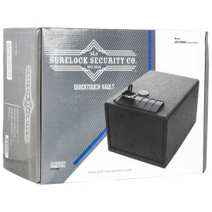 Surelock Security 3418948 QuickTouch 300 Digital Keypad/Key Entry Matte Black Steel Holds 2 Handguns 7.48 in H x 13 in W x 10.04 in D - Surelock Security