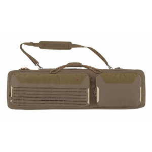 Tac Six 10833 Unit Tactical Case made of Coyote 600D Polyester with Lockable Zippers\t Flexible Design\t Rope Handles\t MOLLE System\t Storage Pockets & Holds up to 2 Rifles 46 in L x 13 in W x 4 in H Interior Dimensions