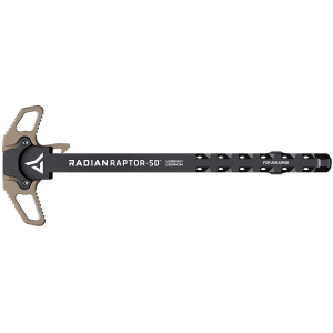 Radian Weapons R0066 Raptor SD Ambi Charging Handle\t FDE\t Gas Ported Shaft\t Fits Mil-Spec AR-15/M16 Platform