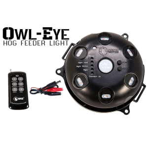 Predator Tactics 97510 Owl-Eye Hog Feeder Light Black Red/Green Filter 50-55' Range Features Wireless Remote