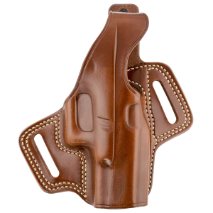 Galco FL226 Fletch OWB Tan Leather Belt Slide Compatible w/Glock 19 Gen1-5/19X/23 Gen2-5/32/45 Belt Up to 1.75 in Wide Right Hand
