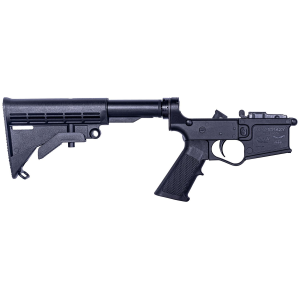 ET Arms Inc ETAGLOW201PCGENII Omega-15 Polymer Rec, Black 6 Position Collapsible M4 Stock, Black A2, Pistol Grip for AR-15