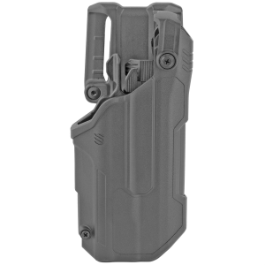 BLACKHAWK T-Series L3D 44N613BKR, Duty Holster, Right Hand, Black Finish, Fits Glock 21 With TLR1/TLR2