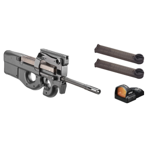 FN 3848950470 PS90 5.7x28mm 50+1 (2) 16 in, Matte Black Synthetic Thumbhole Bullpup Stock, Integrated Muzzle Brake, Vortex Viper Red Dot