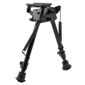 Harris Bipods LMS Swivel L Swivel Stud\t 9-13 in, Black Steel/Aluminum\t Notched Legs\t Rubber Feet