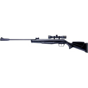 Beeman 10616GP Sportsman Combo Gas Ram 177 Pellet 1rd, Black, Fixed Synthetic Stock, Fiber Optic Sights, 4x32mm Scope