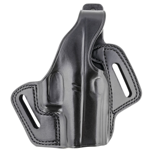 Galco FL800RB Fletch OWB Black Leather Belt Slide Compatible w/Glock 43/43X\t Springfield Hellcat Belt Up to 1.75 in Wide Right Hand