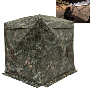 Rhino Blinds R180STMOC Hybrid R180 See Through Mossy Oak Break-Up Country 150 Denier/Mesh 58 in x 58 in, 66 in High - Rhino Blind