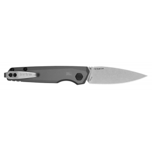 Kershaw 7551 Launch 18 Automatic 2.79 in Folding Spear Point Plain Stonewashed CPM 154 SS Blade\t Gray Anodized w/Black Oxide Hardware Aluminum Handle\t Includes Pocket Clip