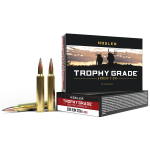 NOSLER 60129 Trophy Grade Long-range 300 Rum 210 Gr NOSLER Spitzer Accubond Long Range 20 Per Box/ 10 Cs