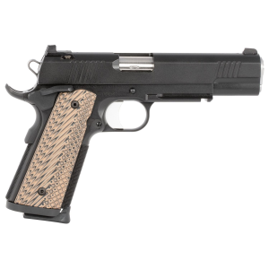 Dan Wesson 01806 Specialist 9mm Luger 10+1 5 in Stainless Steel Barrel, Black Duty Serrated Stainless Steel Slide & Frame w/Beavertail & Picatinny Rail, Black/Brown G10 Grip, Pistol