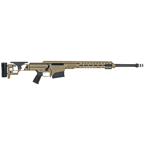 Barrett 18491 MRAD 308 Win 10+1 24 Fluted Barrel, Flat Dark Earth Cerakote Aluminum Receiver, Flat Dark Earth Fold Stock w/Adj LOP, Adj Match Grade Trigger, Ambi Safety & Magazine Release, Optics Ready, Rifle