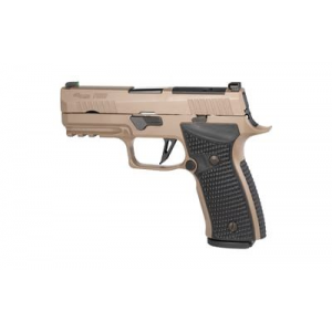 Hogue Piranha, G10 Grip Panels, Black, Fits Sig Sauer P320 AXG Full Size 48129