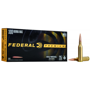 Federal GM300NMBH1 Premium Gold Medal 300 Norma Mag 215 gr Berger Hybrid Hunter 20 Per Box/ 10 Cs
