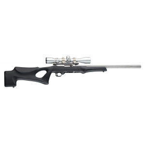 Hogue 22070 OverMolded Rifle Stock Fixed Thumbhole Black OverMolded Rubber Black Synthetic for Ruger 10/22 with .920 Diameter Barrel