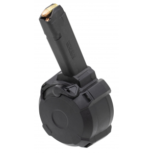 Magpul MAG1033-BLK PMAG GL9 50rd Drum 9mm Luger Compatible w/Glock Black Polymer